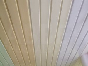 ABBEY Vinyl Wall Cladding Mounted on Ceiling - Various colours
