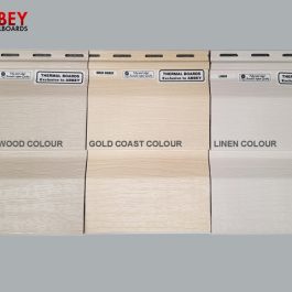 ABBEY Vinyl Wall Cladding Colours - Sandal wood, Gold Coast, Linen