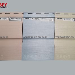 ABBEY Vinyl Wall Cladding Colours - Mocha, Azure Blue, Terraverde